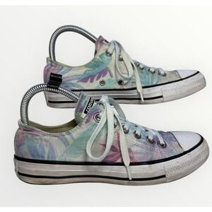 Converse All Star Low Top Tropical‎ Leaf Print Canvas Shoes Womens 7 Mens 5